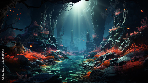 underwater landscape background