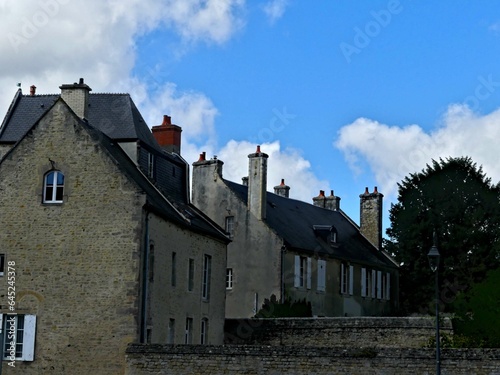 Bayeux, August 2023 - Visit the magnificent medieval town of Bayeux in Normandy - View of the old Norman-style buildings