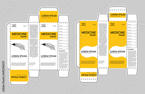  Medicine package box design. healthcare medicine box package creative design. medicine box vector design.