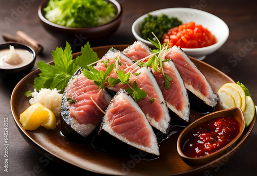 Stunning plate of sashimi