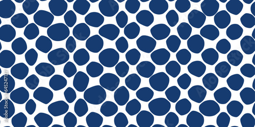 A pattern of blue rounded shapes spaced apart. Spotted texture pattern.