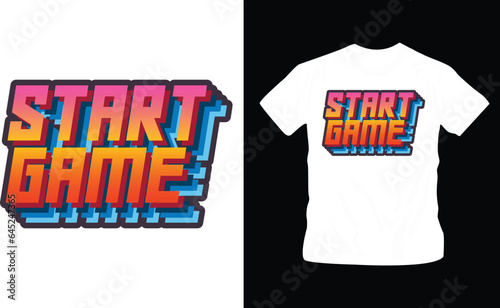 video game stickers vintage gamer asset with pixel 8 bit icons cartoon nostalgia hipster gamepad joystick arcades t-shirt design editable template