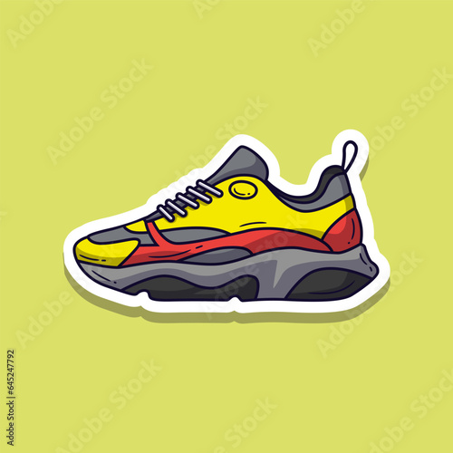 Running shoes illustration. Vector illustration sports shoes. vector eps 10