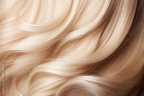 beautiful blond hair close up copy space