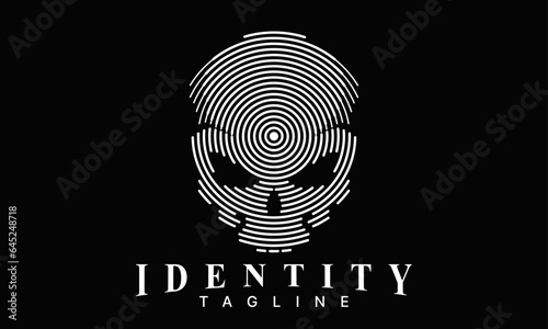 Skull Identity Logo Vector Illustration