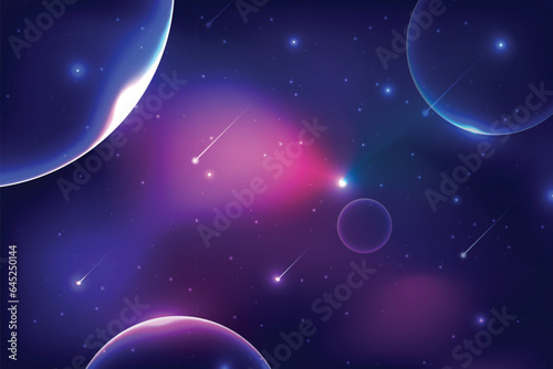 vector gradient galaxy abstract blue or purple background banner or poster design