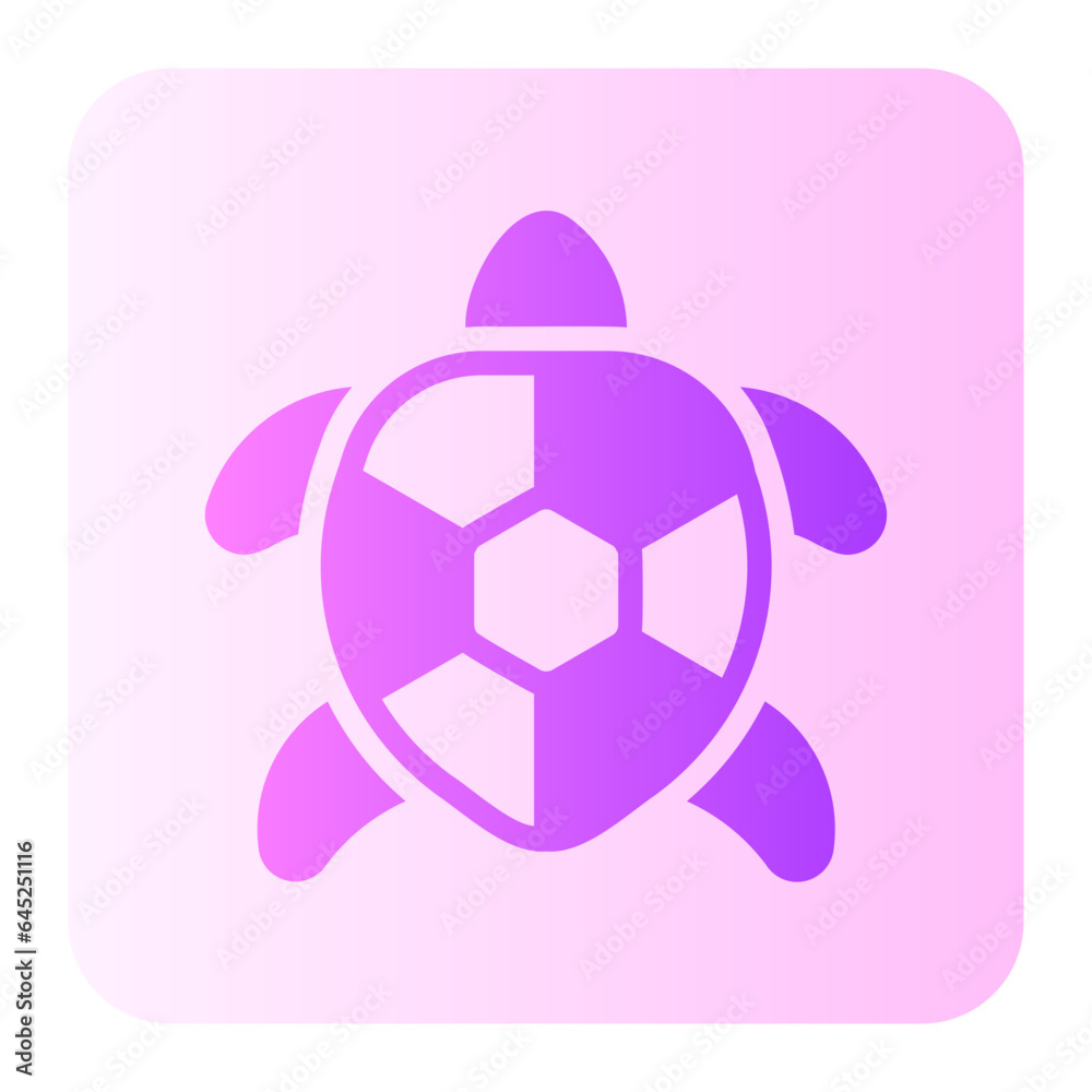 Obraz premium turtle gradient icon