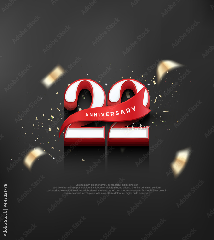 Classic design number, to celebrate the 22nd anniversary. Premium ...