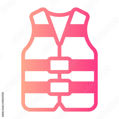 life vest gradient icon