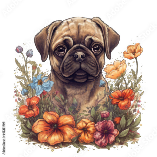 Charming Pug Breed Puppy with Big Brown Eyes