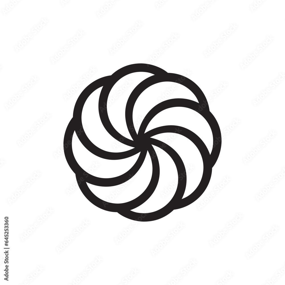 spiral icon vector