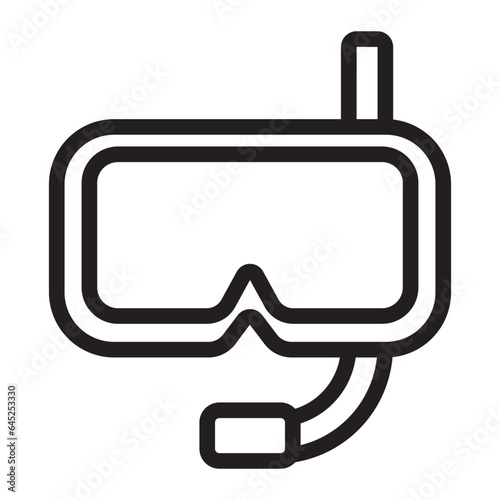 snorkel line icon