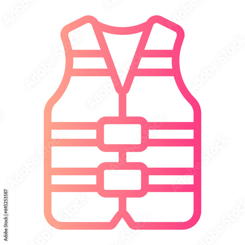 life vest gradient icon