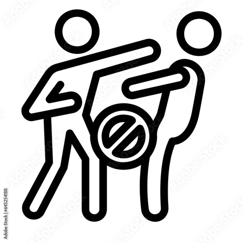 nonviolence outline icon
