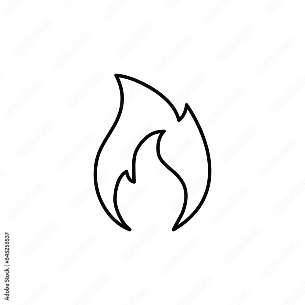 fire icon vector bonfire sign fire icon vector bonfire sign