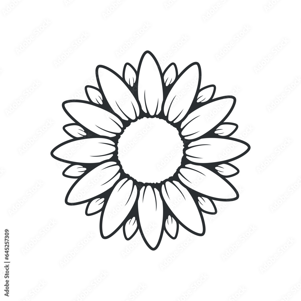 Sunflower icon in flat style. Flora vector illustration on isolated background. Sunflower sign business concept. Sunflower icon in flat style. Flora vector illustration on isolated background. Sunflower sign business concept.