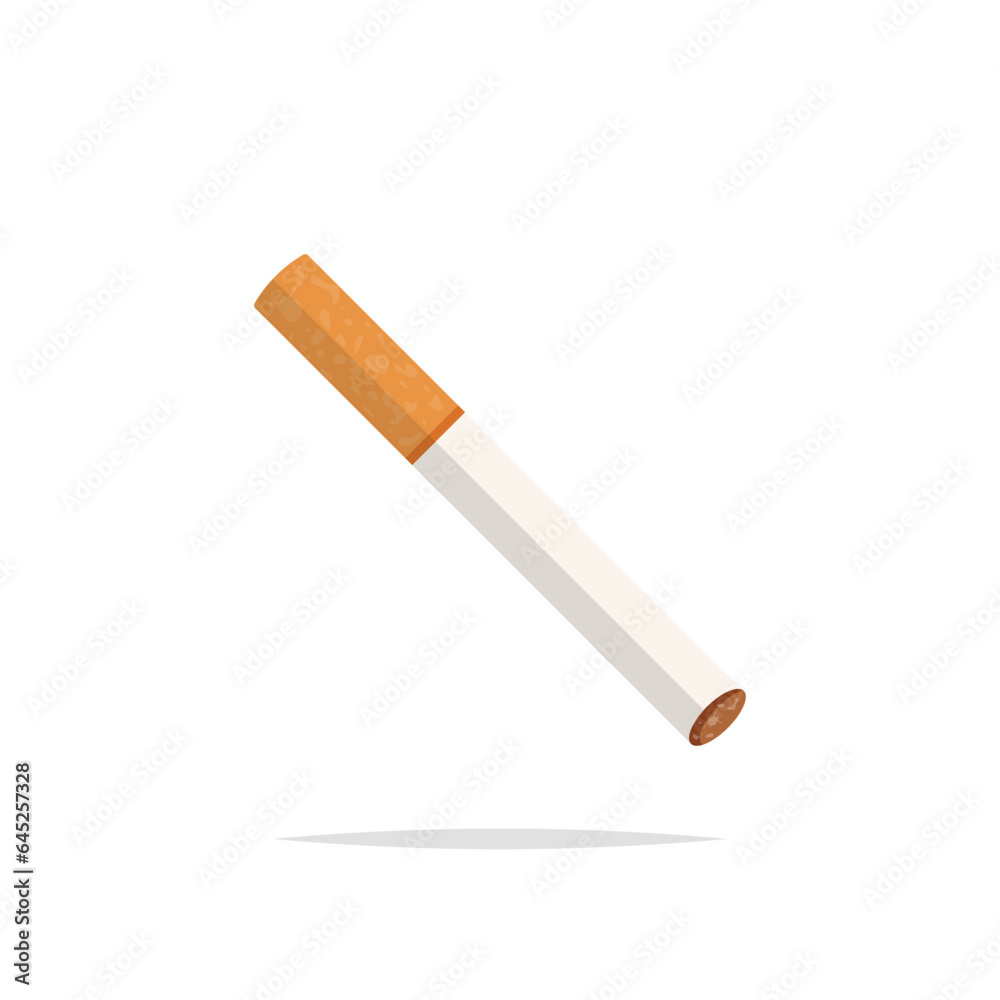 Cigarette icon in flat style. Smoking vector illustration on isolated background. Tobacco sign business concept. Cigarette icon in flat style. Smoking vector illustration on isolated background. Tobacco sign business concept.