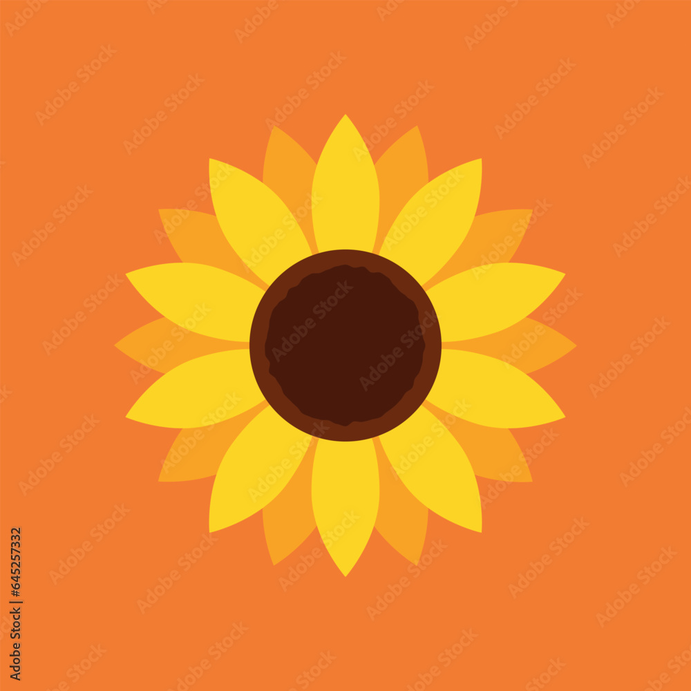 Sunflower icon in flat style. Flora vector illustration on isolated background. Sunflower sign business concept. Sunflower icon in flat style. Flora vector illustration on isolated background. Sunflower sign business concept.