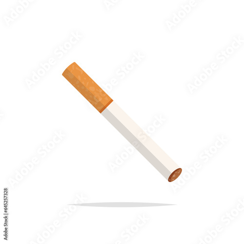 Cigarette icon in flat style. Smoking vector illustration on isolated background. Tobacco sign business concept.