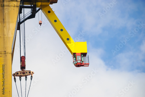 Operating cab of one of the famouse Belfast Cranes, Northern Ireland. photo