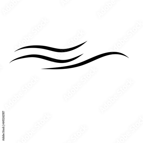 Doodle Of Wind Gust Isolated on a White Background 