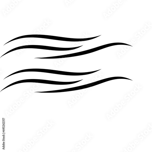 Doodle Of Wind Gust Isolated on a White Background 