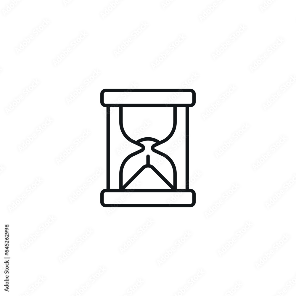 Hourglass linear icon. Thin line customizable illustration. Contour symbol. Vector isolated outline drawing. Editable stroke Hourglass linear icon. Thin line customizable illustration. Contour symbol. Vector isolated outline drawing. Editable stroke