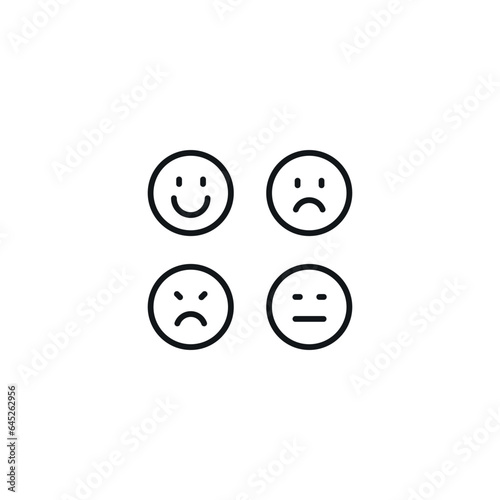 Emotions linear icon. Thin line customizable illustration. Contour symbol. Vector isolated outline drawing. Editable stroke