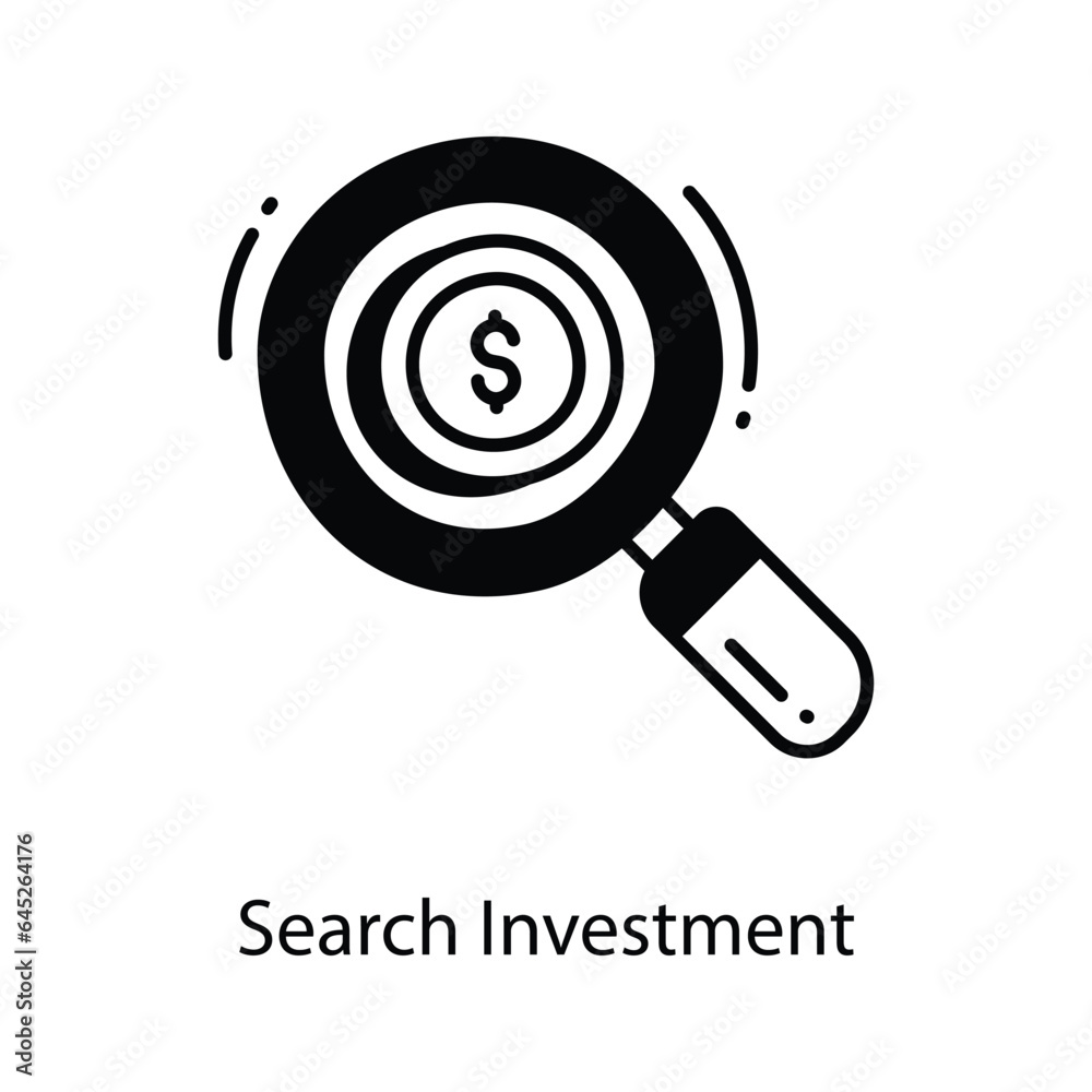 Search Investment doodle Icon Design illustration. Marketing Symbol on White background EPS 10 File Search Investment doodle Icon Design illustration. Marketing Symbol on White background EPS 10 File