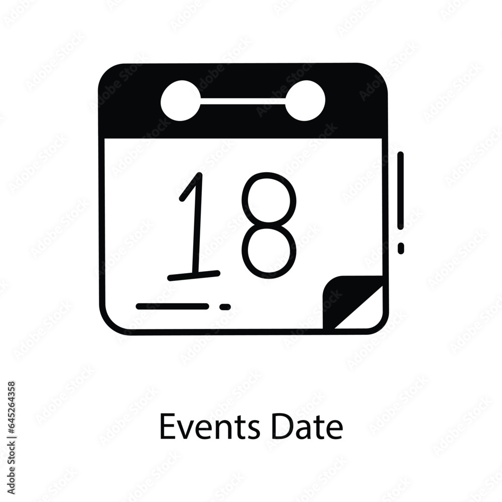 Events Date doodle Icon Design illustration. Marketing Symbol on White background EPS 10 File Events Date doodle Icon Design illustration. Marketing Symbol on White background EPS 10 File
