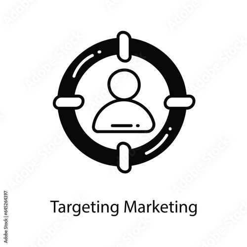 Targeting Marketing doodle Icon Design illustration. Marketing Symbol on White background EPS 10 File