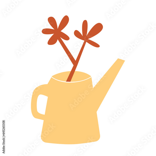 Flower vase flat illustration