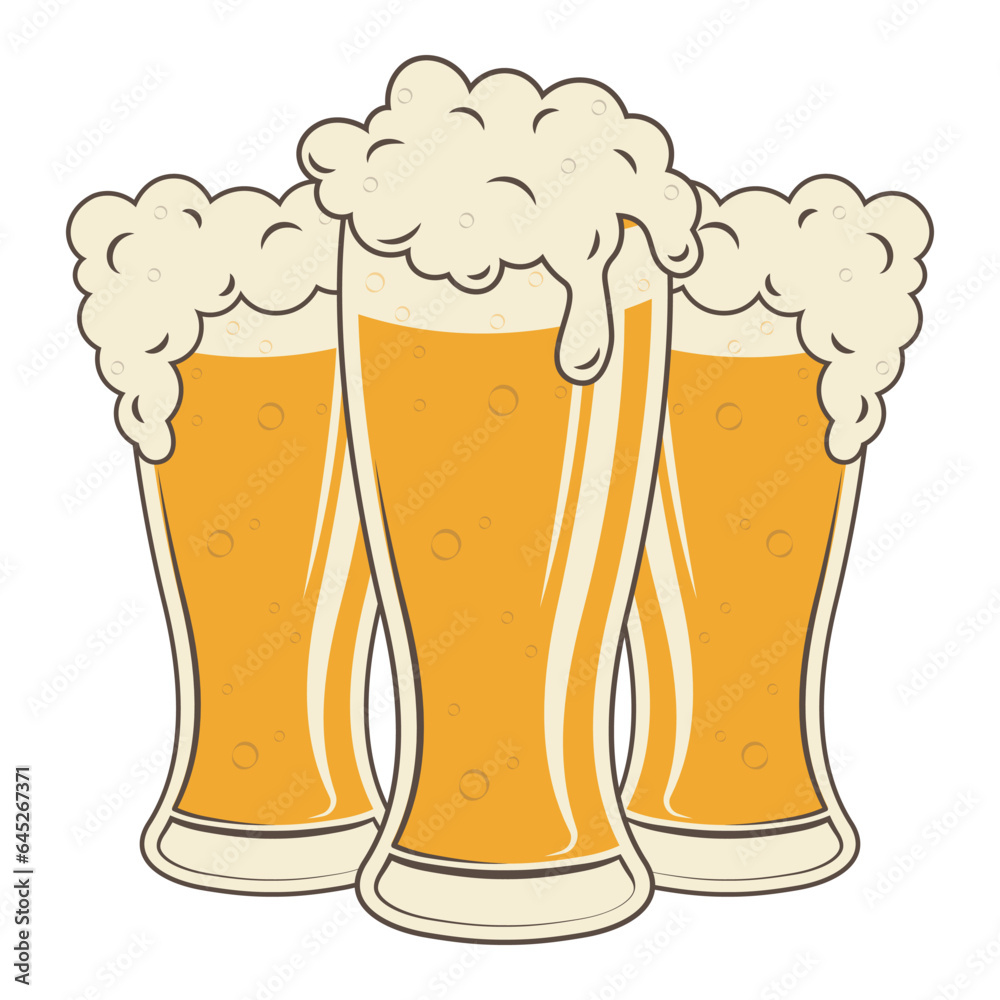 Beers Drinks illustration Beers Drinks illustration