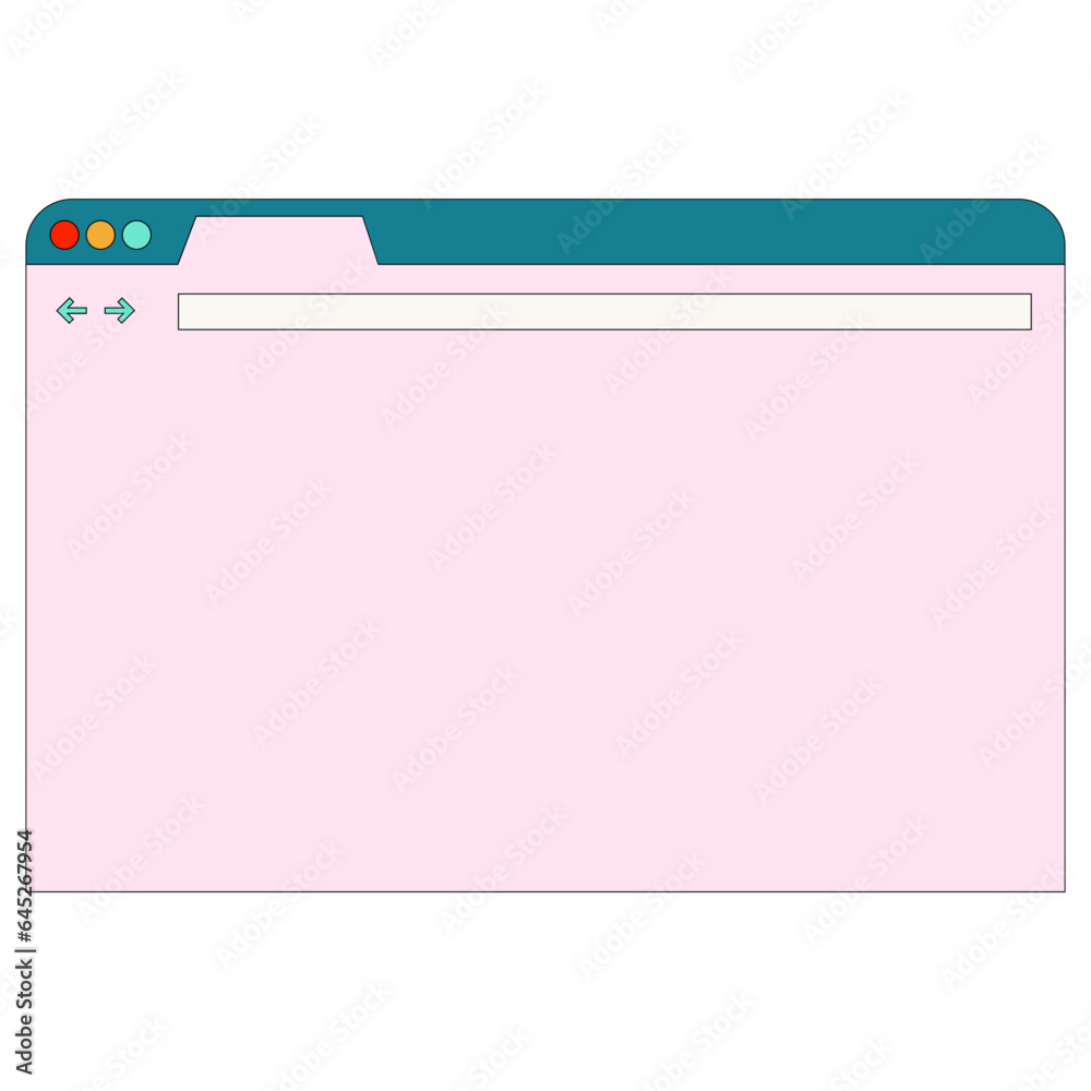 Browser window line filled illustration