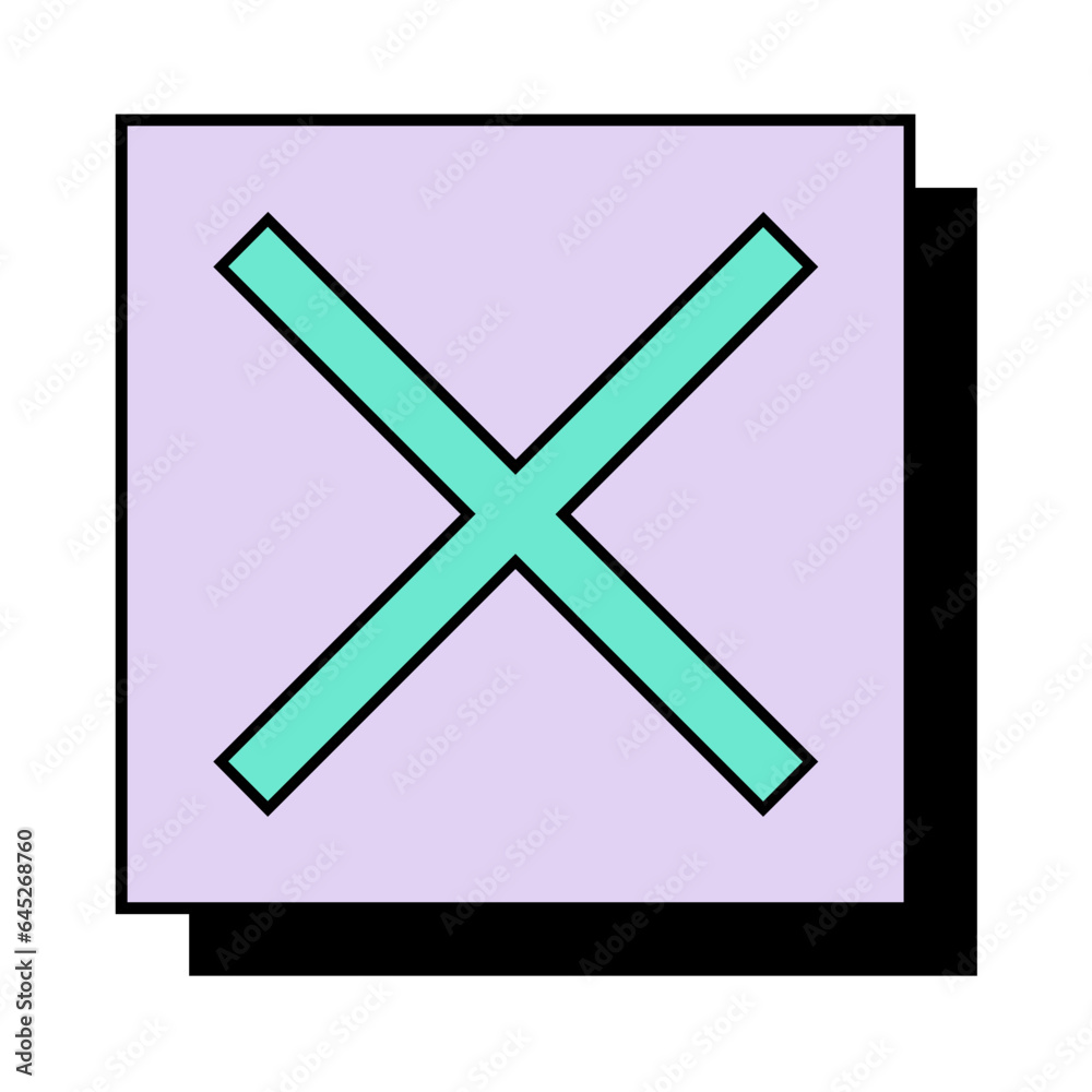 Close icon line filled illustration Close icon line filled illustration