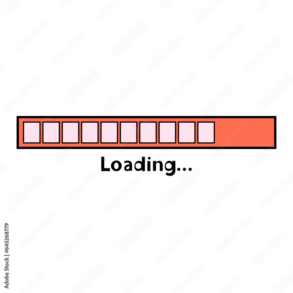Loading line filled illustration