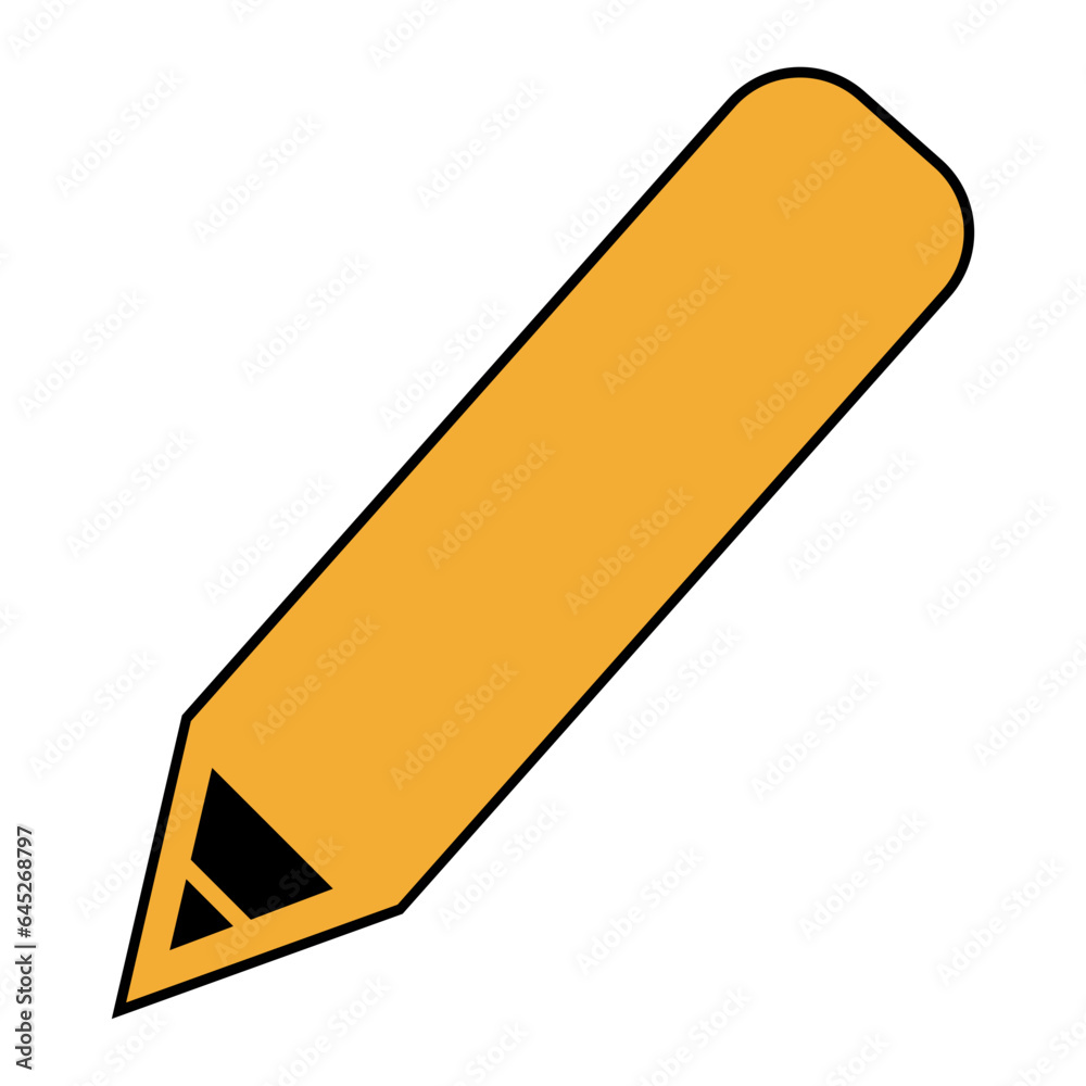Pencil tool line filled illustration Pencil tool line filled illustration