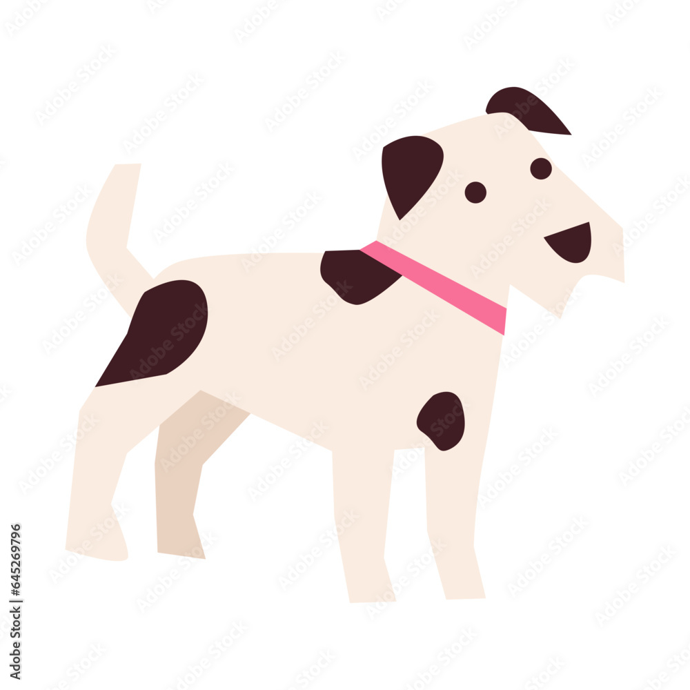 Fototapeta premium Wire fox terrier flat illustration