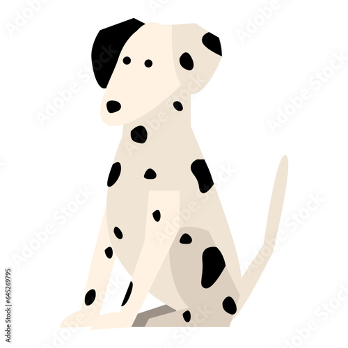 Dalmatian dog flat illustration