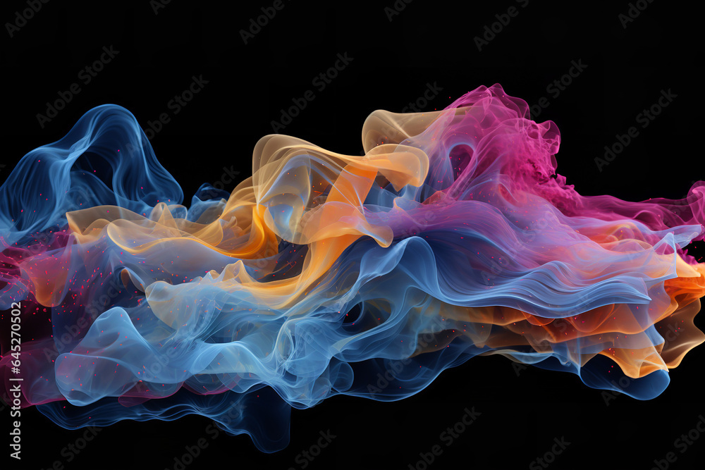 Obraz premium Through an innovative fluid dynamics experiment, mesmerizing flow patterns and turbulence swirl, revealing the mysteries of liquid movement