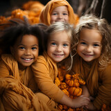 National Pumpkin Day, Happy children