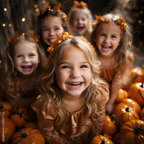 National Pumpkin Day, Happy children