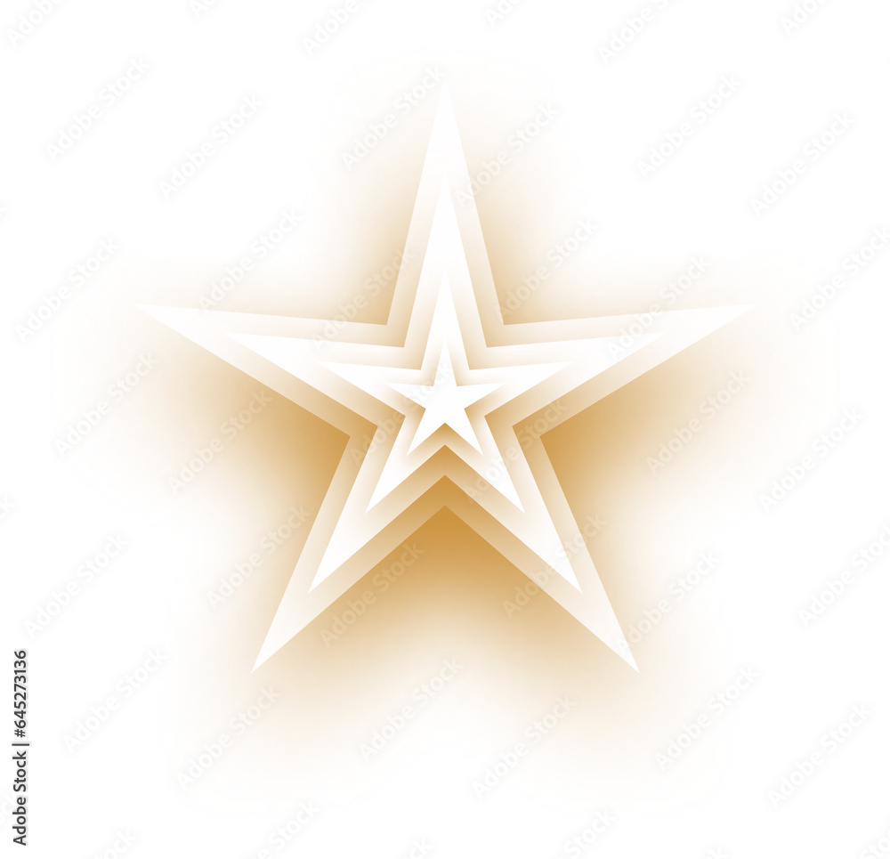 Obraz premium Blending Light, Paper Cut 3D, Flower, Star, and Shadow for Decorative Magic
