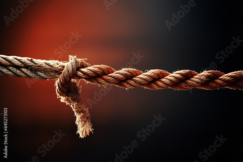 The tension evident in a fraying rope nearing its breaking point mirrors the emotional tension of someone nearing their limit in an abusive relationship