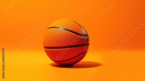 basketball new looking ball on the orange background