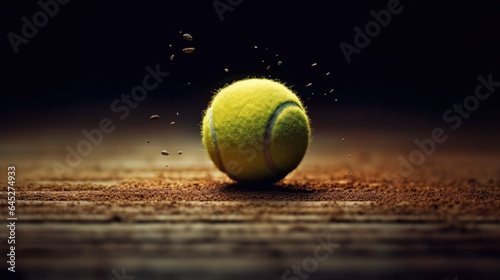 tennis ball fall on the ground