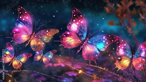 beautiful sparkling butterflies © natalikp