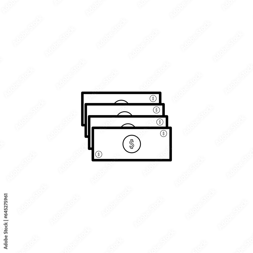 dollar sign simple icon on blank background. Vector illustration. dollar sign simple icon on blank background. Vector illustration.