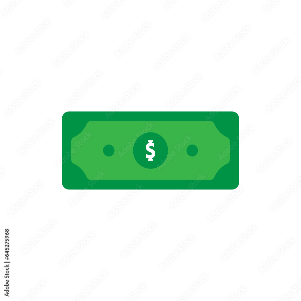 dollar sign simple icon on blank background. Vector illustration.