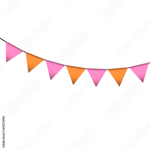 Pink and orange colour bunting pennants image with transparent background. Free Download Pink and orange colour bunting pennants image with transparent background. - GFXLoad